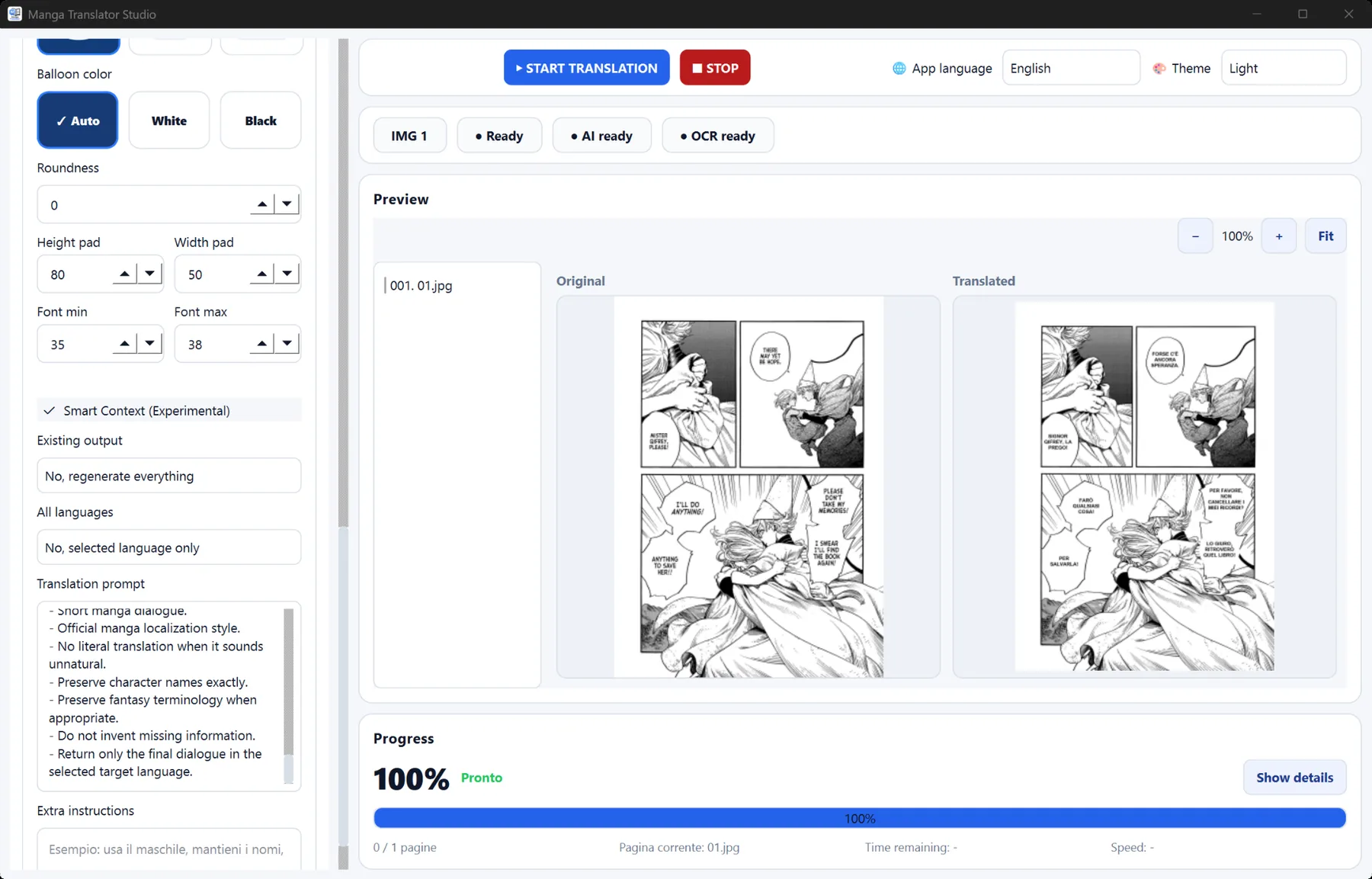 Manga Translator Studio preview